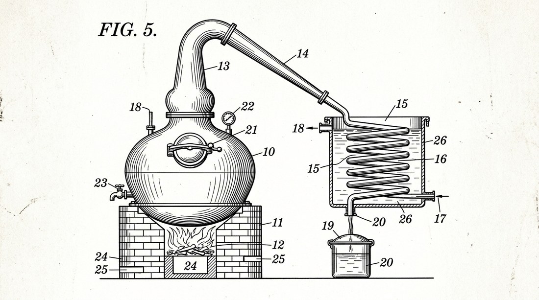 단식 증류기(Pot Still) 구조